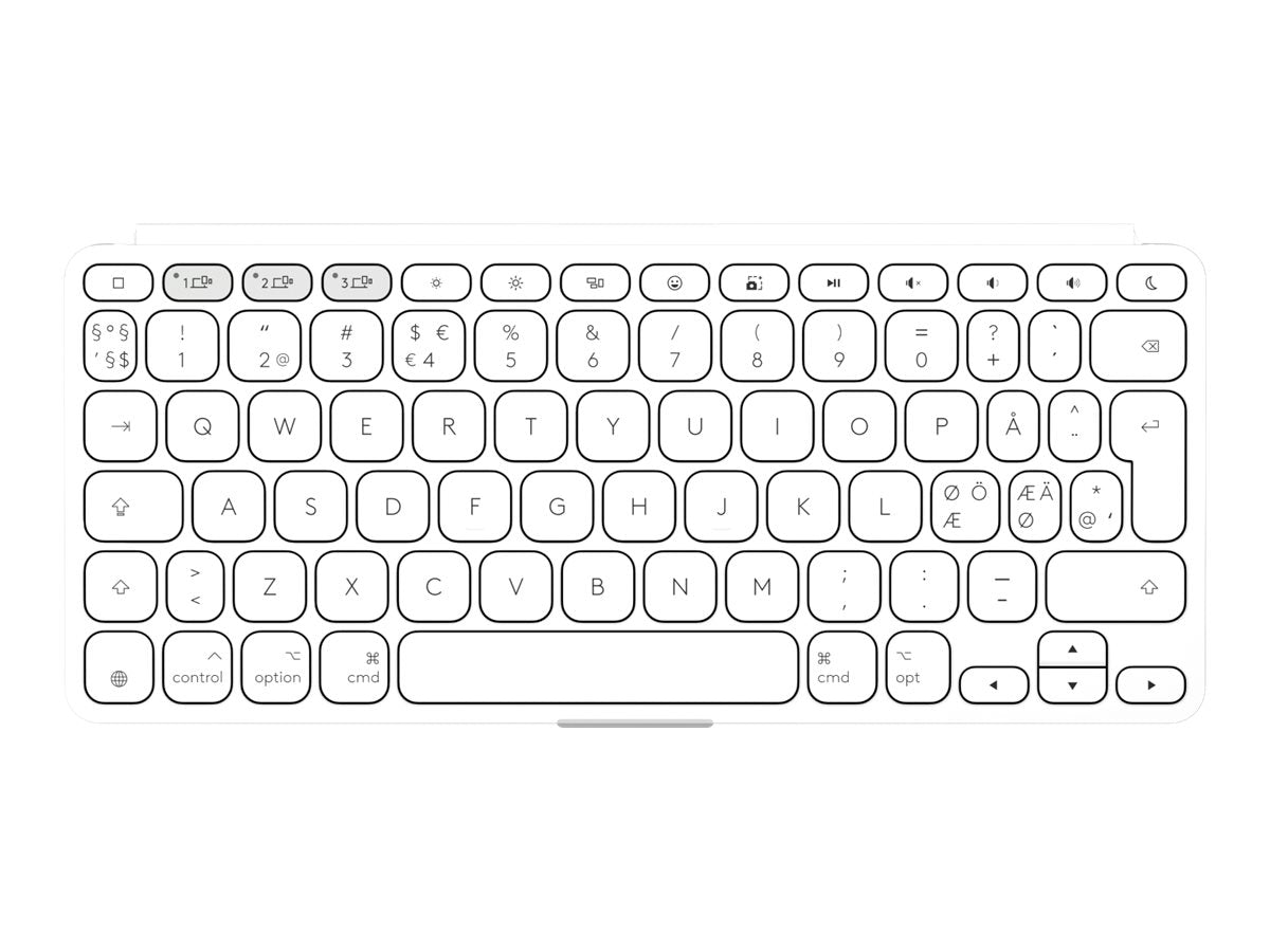LOGITECH Keys-To-Go 2 - Pale Grey - NORDICS-517 (PAN)