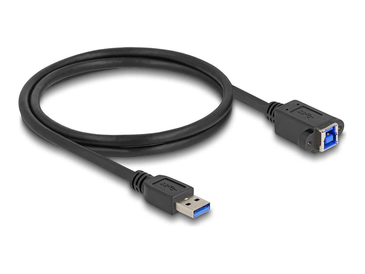 DELOCK USB 5 Gbps Kabel USB Typ-A Stecker zu USB Typ-B Buchse zum Einbau 1m schwarz - Vorderansicht
