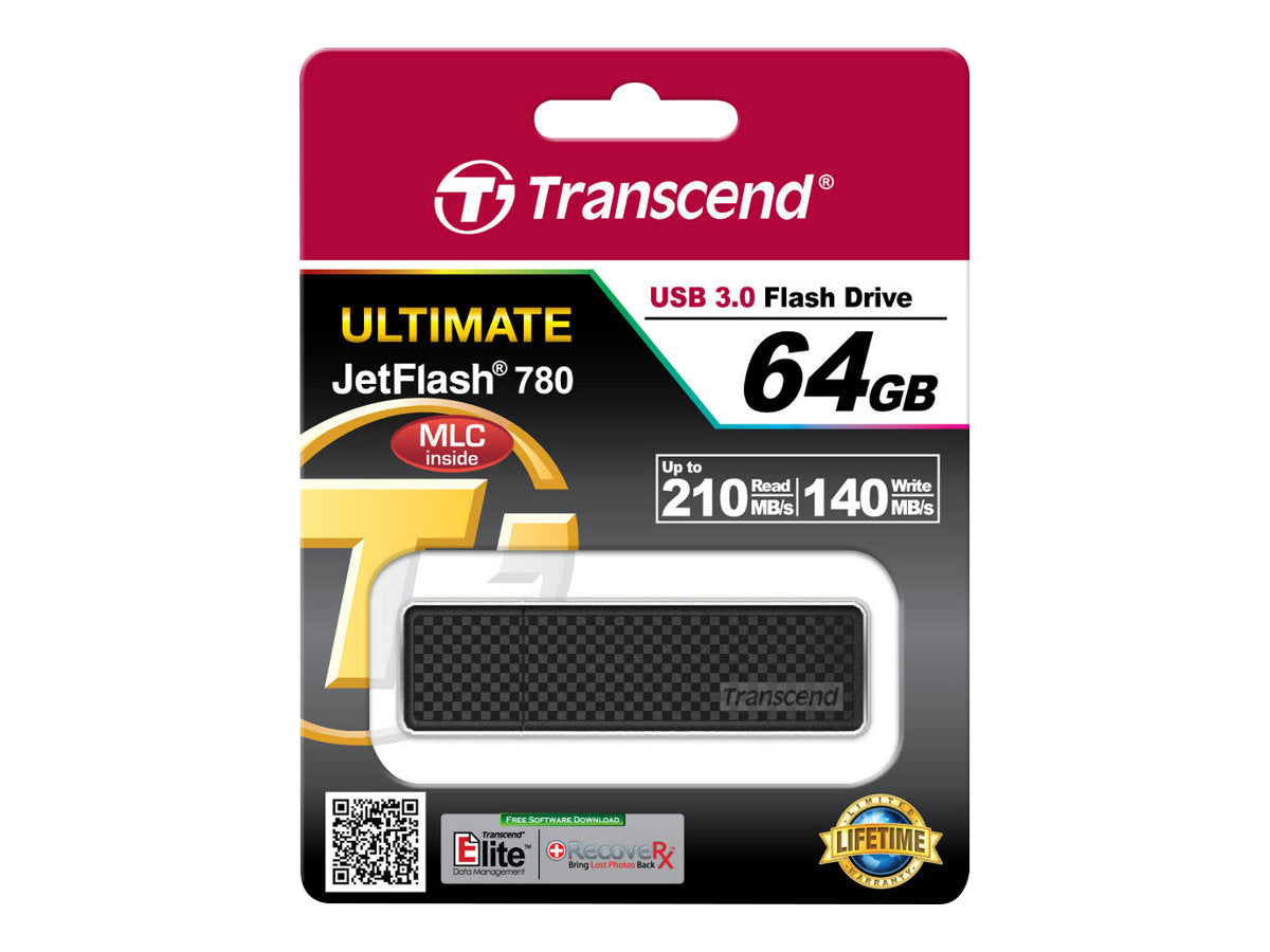 TRANSCEND JetFlash 780 64GB USB 3.0 Flash Drive Vorderansicht