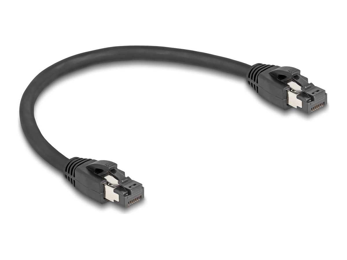 DELOCK RJ45 Netzwerkkabel Cat.8.1 S/FTP 25cm Vorderansicht