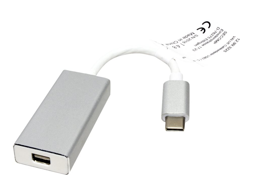 VALUE Display Adapter USB Typ C - Mini DisplayPort v1.2 Anschlussansicht