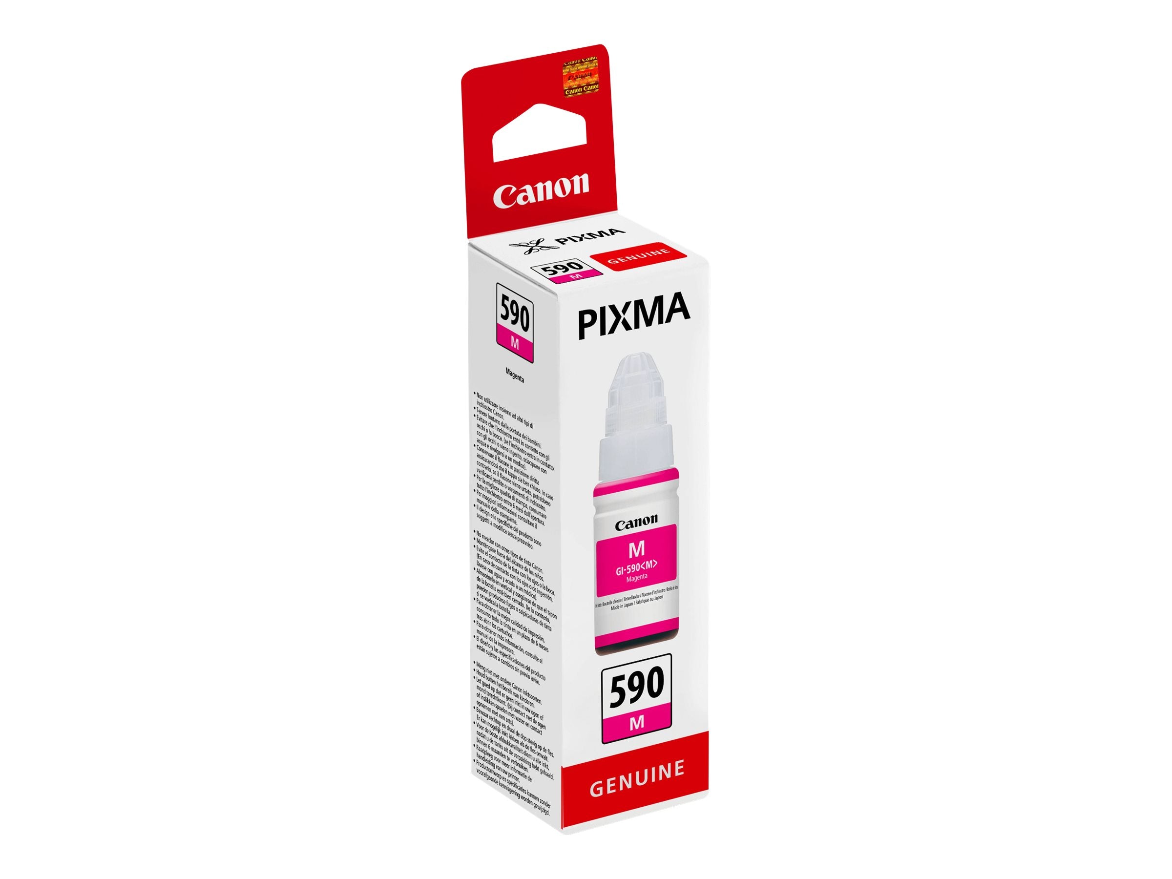 Vorderansicht der CANON 1LB GI-590M Magenta Ink Bottle
