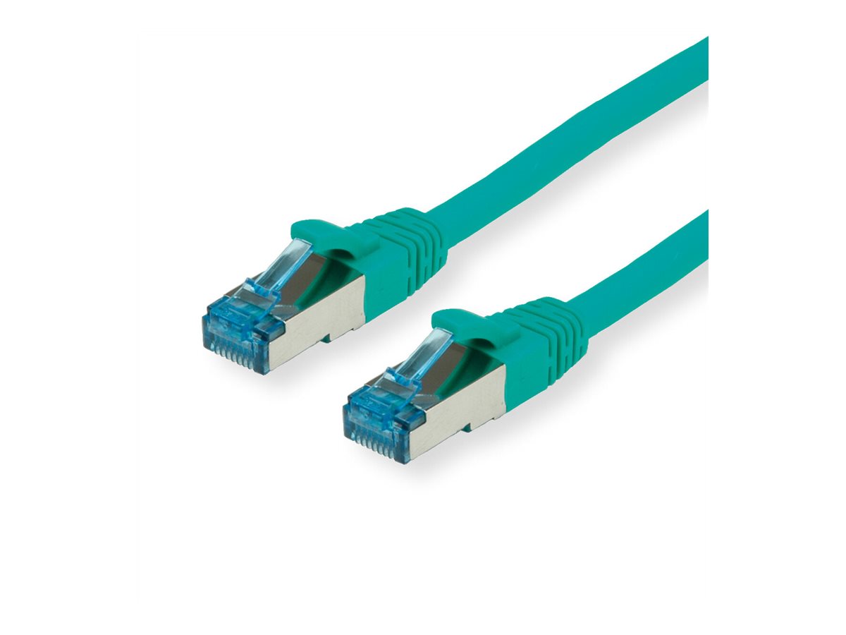 VALUE Patchkabel Kat.6A Class EA S/FTP PiMF LSOH grün 0,15m Vorderansicht