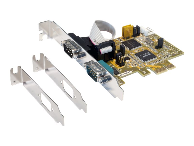 EXSYS EX-44062 2S Seriell RS232 PCIe Karte Vorderansicht