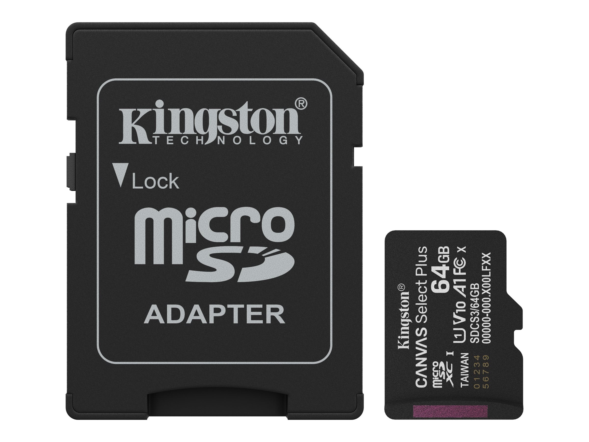 KINGSTON 64GB microSDXC Canvas Select Plus Gen3 Vorderansicht
