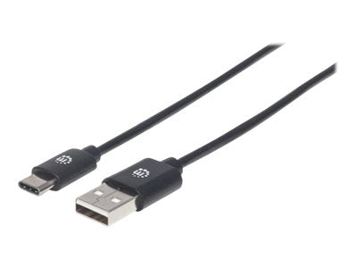 MANHATTAN USB 2.0 Typ C-Kabel 2m Anschlussansicht