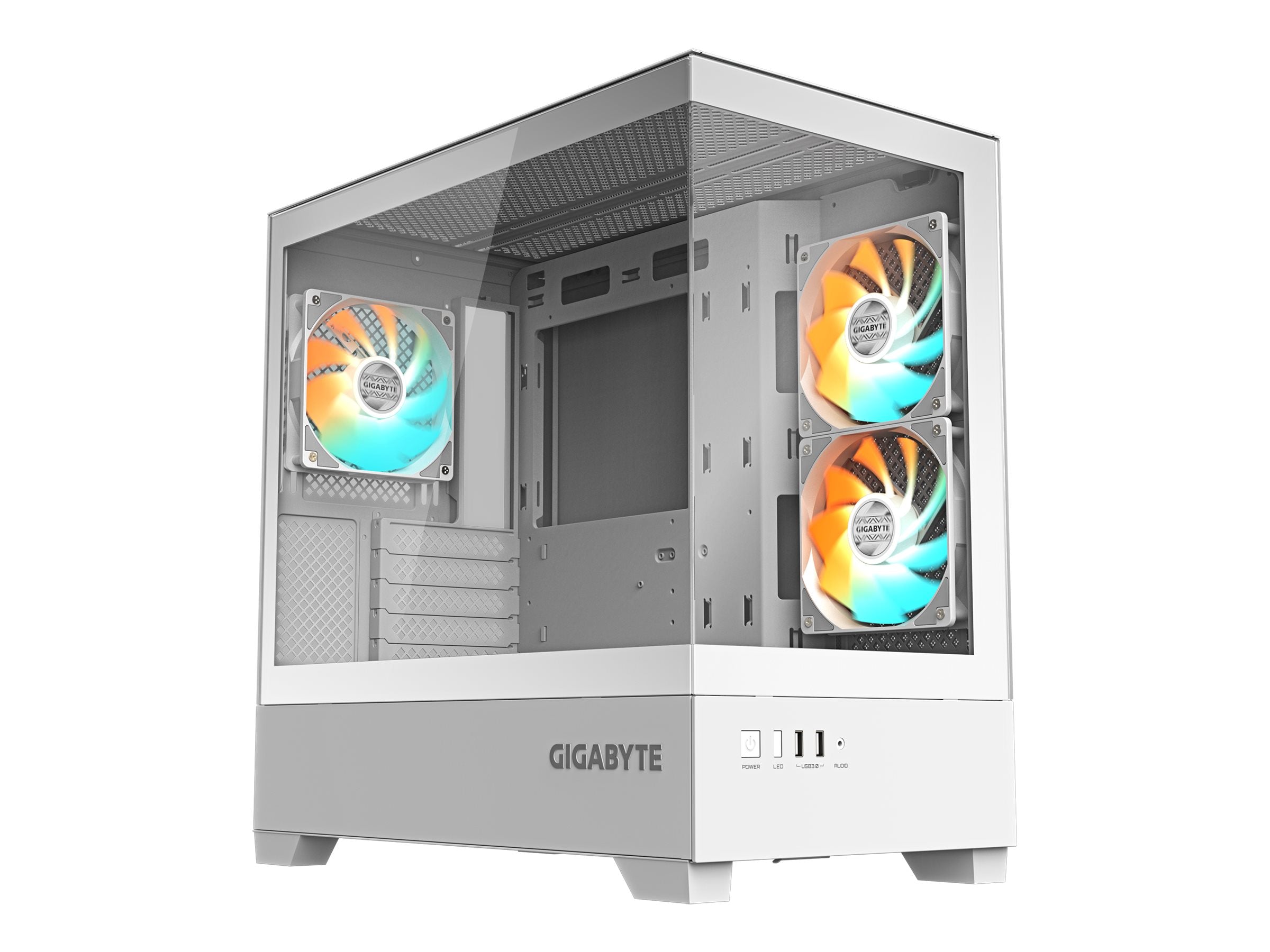 GIGABYTE GB-C201PI Case White RGB Vorderansicht