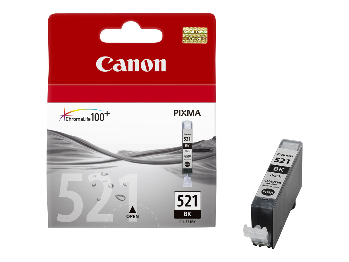 CANON CLI-521B Tinte schwarz Vorderansicht