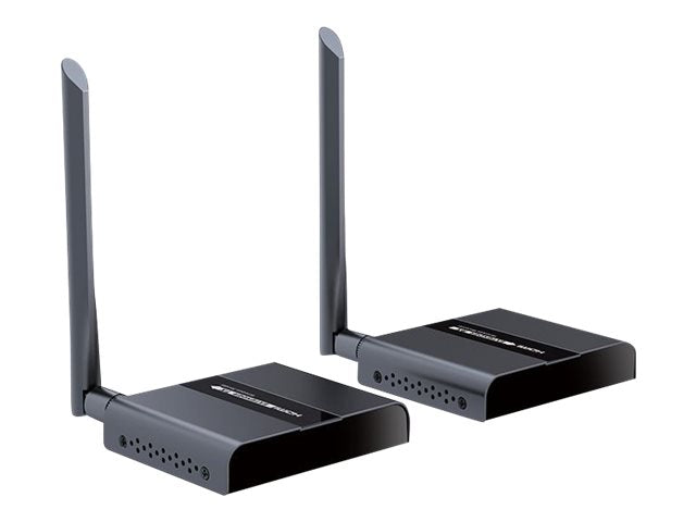 TECHLY HDMI Wireless Extender Set kompakt schwarz Vorderansicht