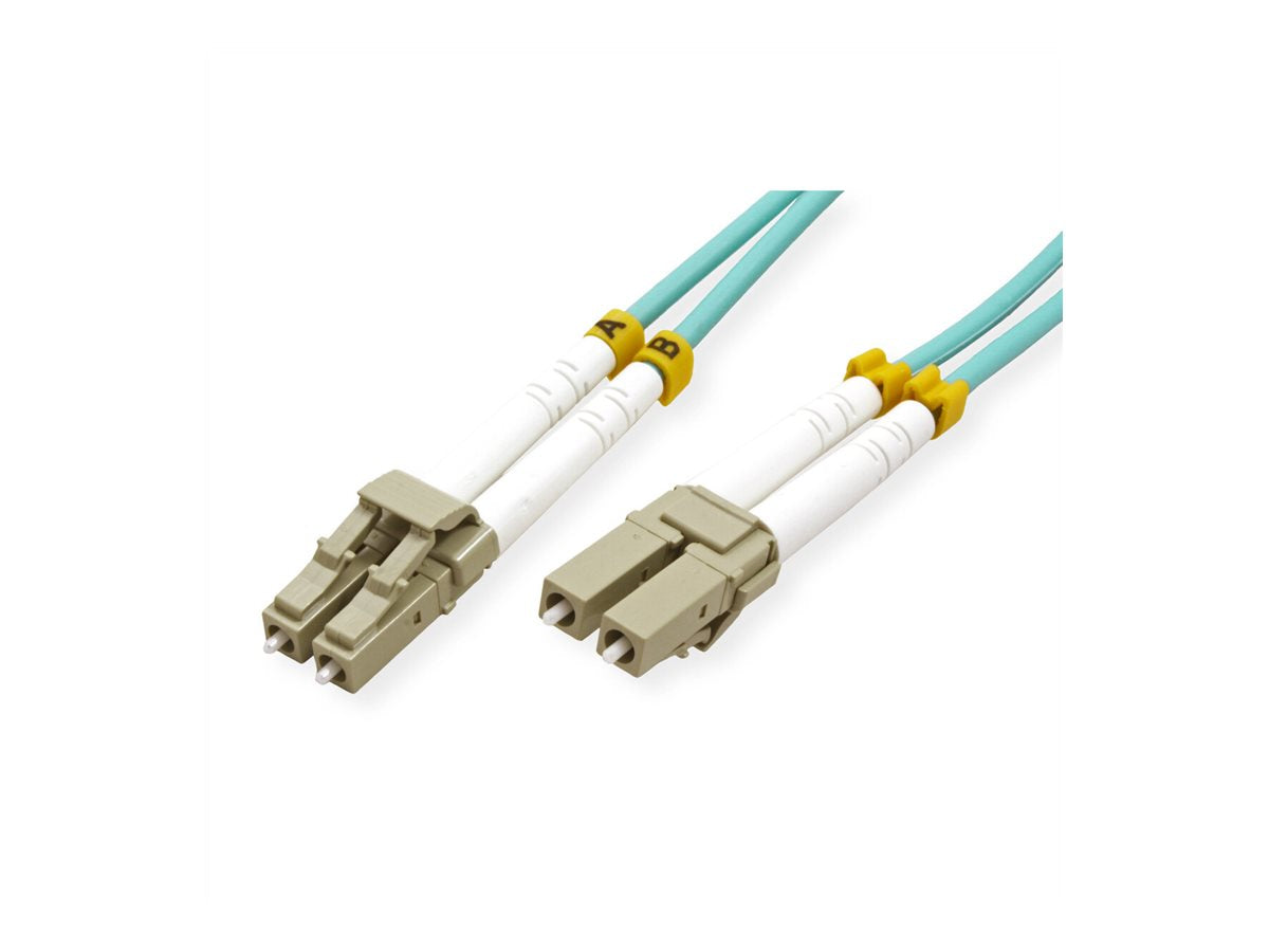 VALUE LWL-Kabel 50/125um OM3 LC/LC türkis 2m Detailansicht