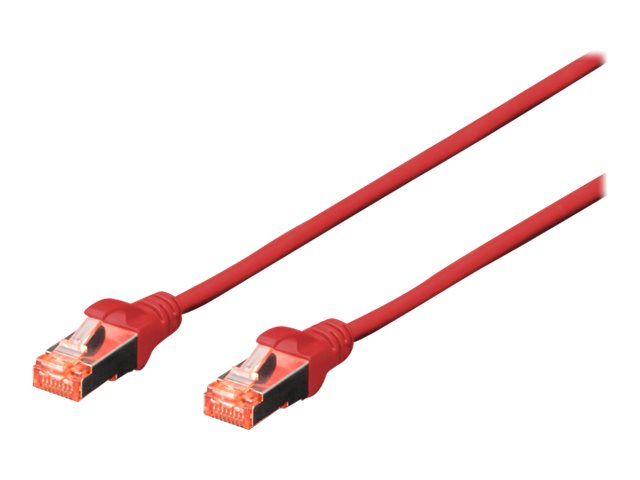 DIGITUS CAT 6 S-FTP Patchkabel Cu LSZH AWG 27/7 Lange 1 m 10 Stuck Farbe Rot