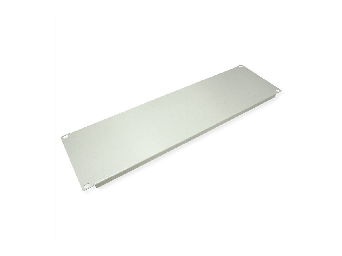 VALUE 48,26cm 19Zoll-Blindplatte 3 HE grau - Vorderansicht