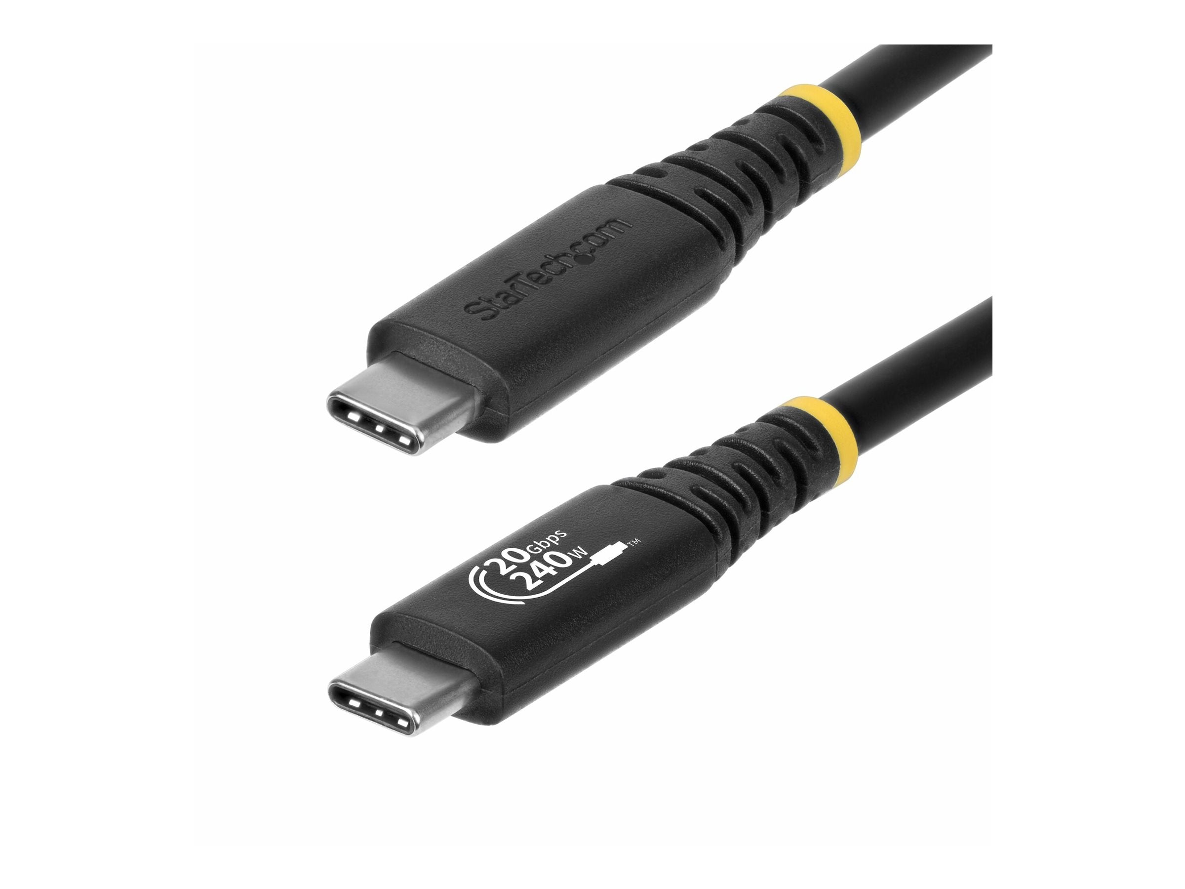 STARTECH.COM 2m USB4 Kabel 20Gbps USB-IF-zertifiziertes USB-C Kabel 240W PD EPR 4K 120Hz DP 2.1 TPE-Mantel Schwarz