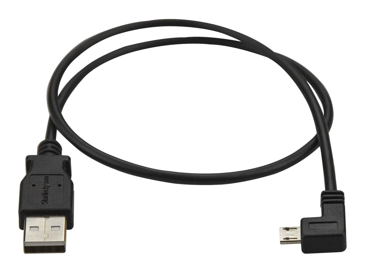 STARTECH.COM Micro-USB Charge-and-Sync Cable M/M - Left-Angle Micro-USB - 0.5 m - Vorderansicht