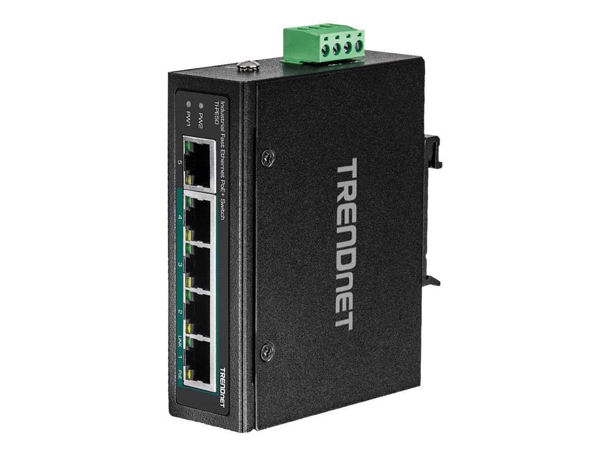 TRENDNET TI-PE50 DIN-Rail Switch Vorderansicht