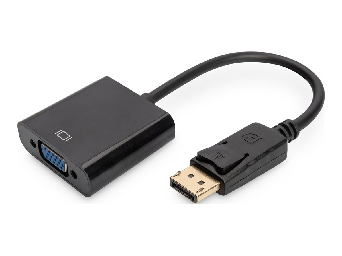 ASSMANN Adapterkabel DisplayPort Stecker auf VGA HD15 Buchse 0,15m Detailansicht