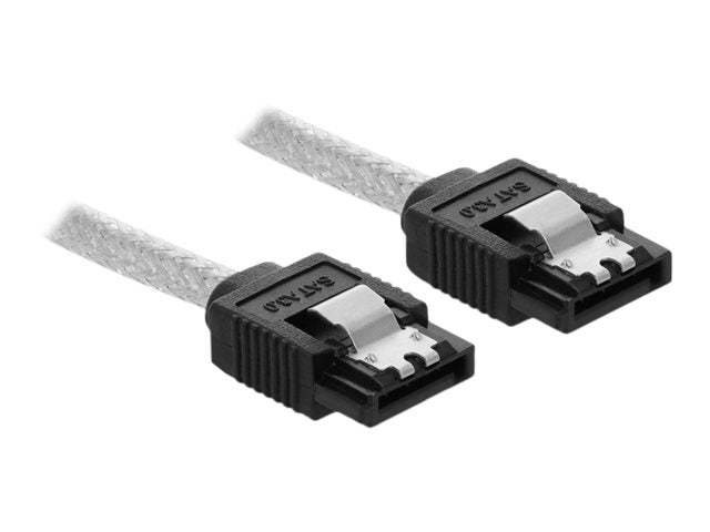 DELOCK SATA 6 Gb/s Kabel 20cm transparent - Vorderansicht