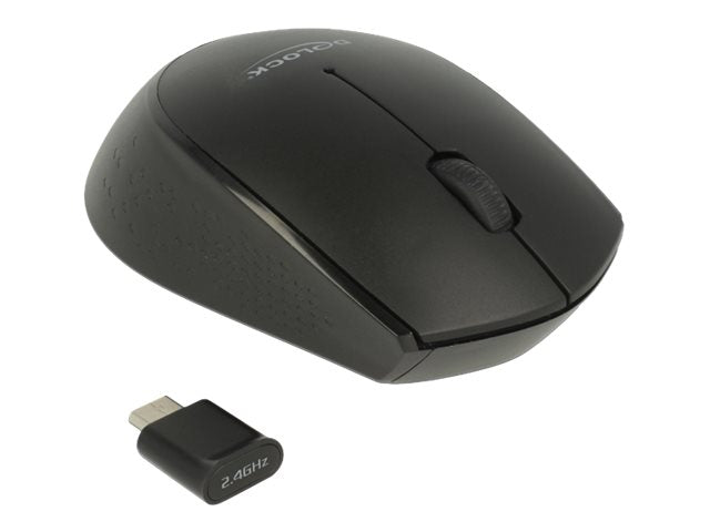 DELOCK Optische 3-Tasten Mini Maus Vorderansicht