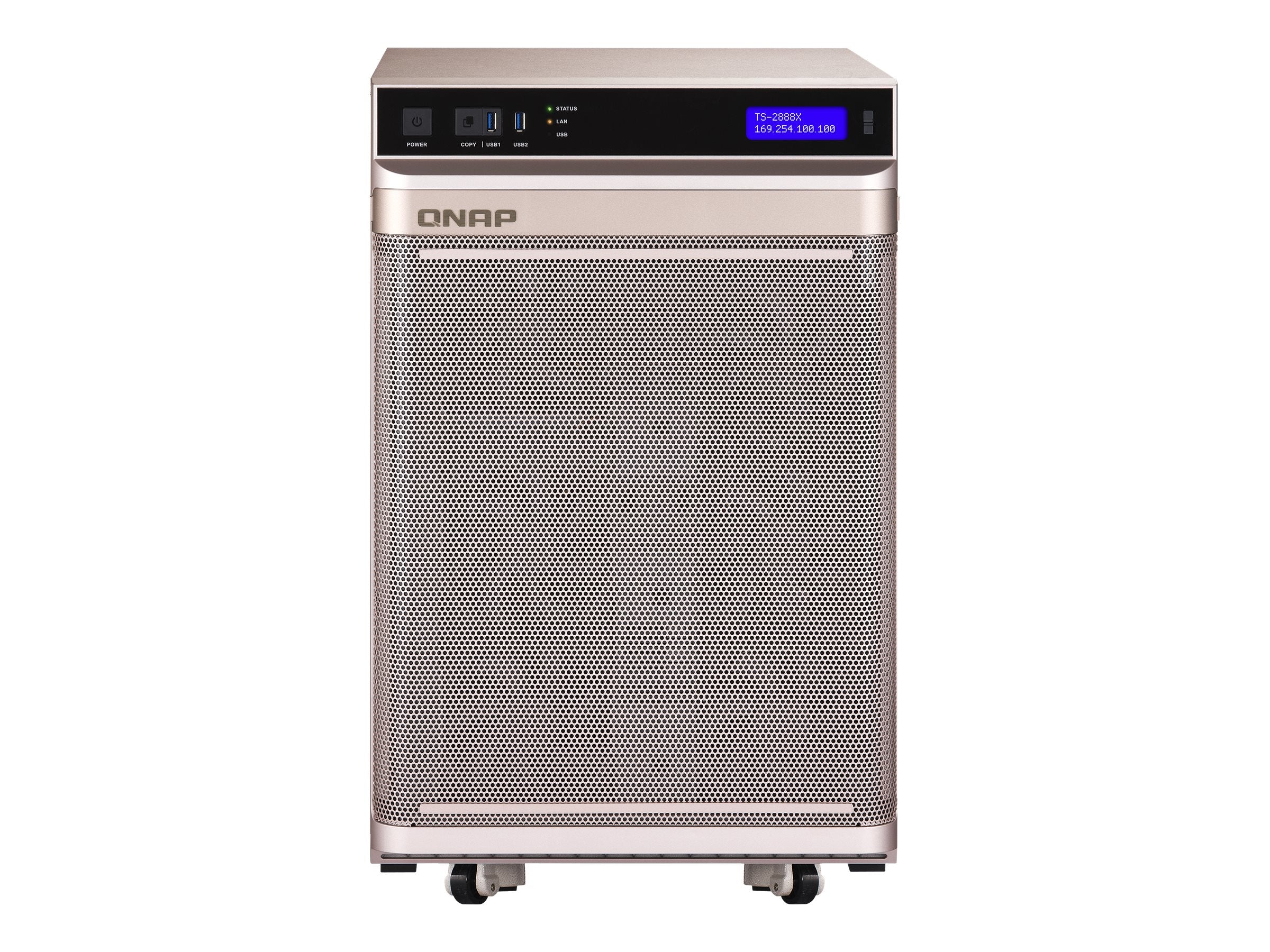 QNAP TS-2888X-W2195-256G NAS-Server Vorderansicht