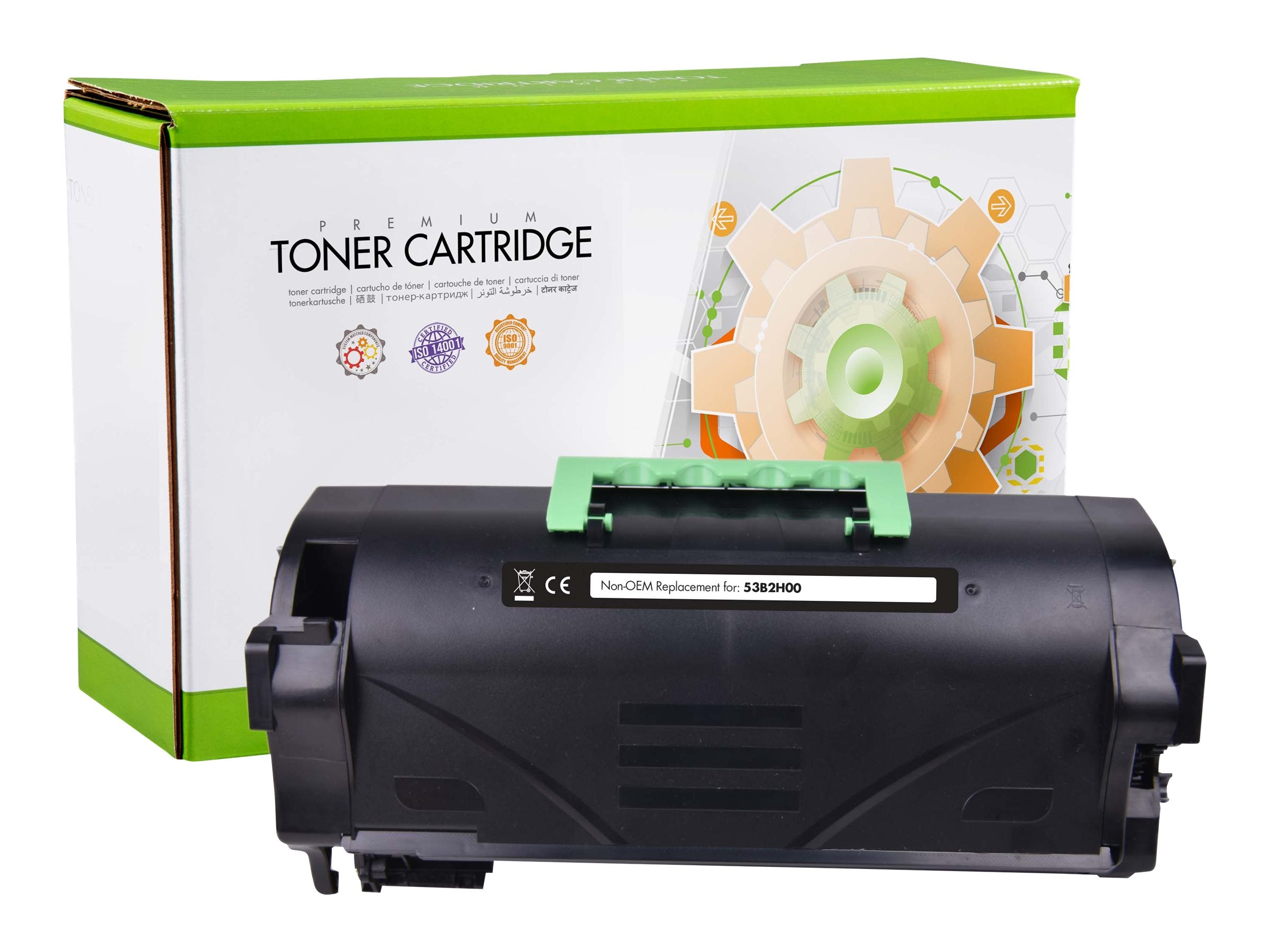 STATIC Tonerpatrone Lexmark 53B2H00 schwarz - Vorderansicht