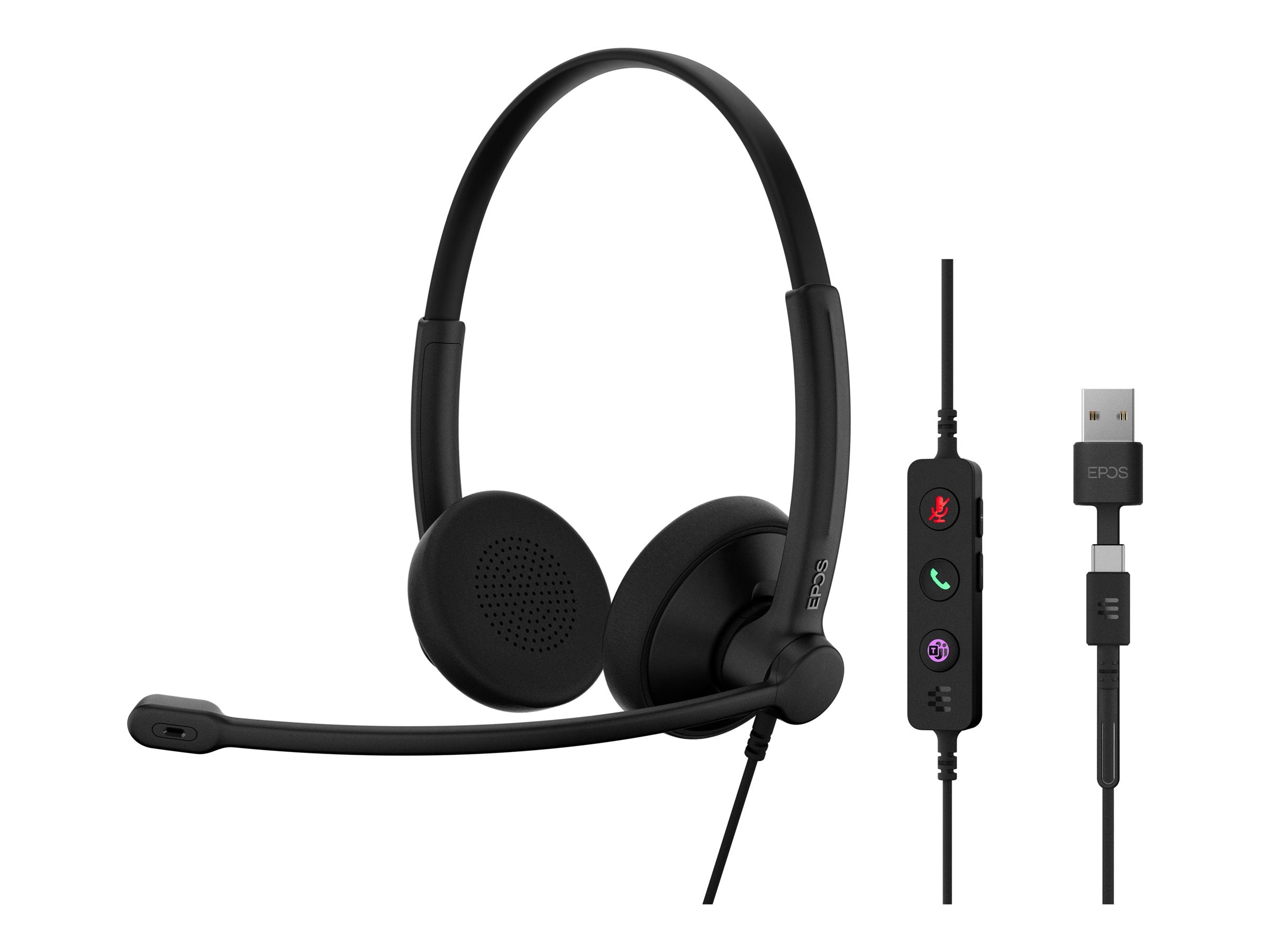 EPOS IMPACT 100 MS Stereo USB-C+A Headset Vorderansicht