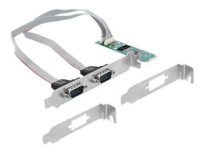 DELOCK M.2 Karte zu 2 x Seriell RS-232 DB9 - Vorderansicht
