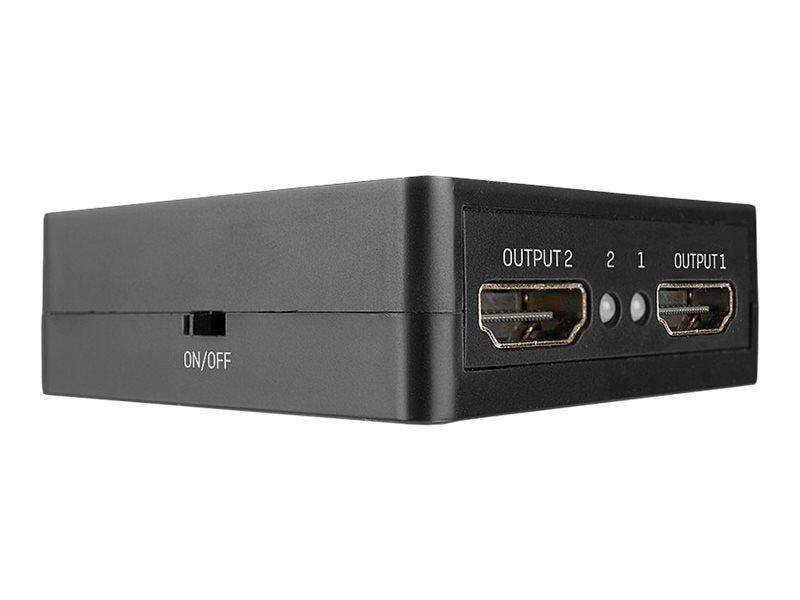 LINDY 2 Port HDMI 18G Splitter Kompakter 2 Port Splitter zum Anschluss einer HDMI-Quelle an zwei HDMI Displays oder Projektoren