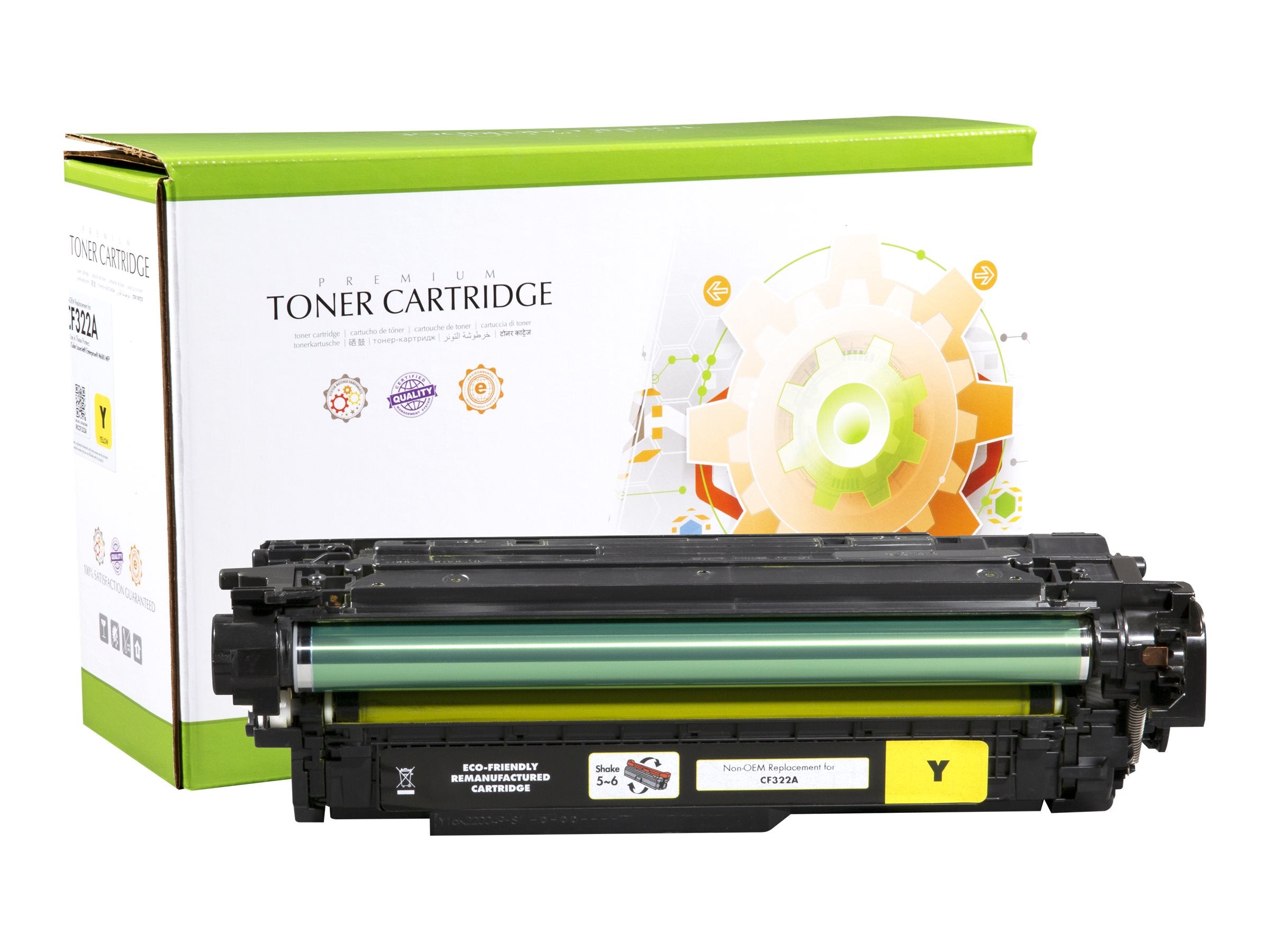 STATIC Toner cartridge HP CF322A gelb - Vorderansicht