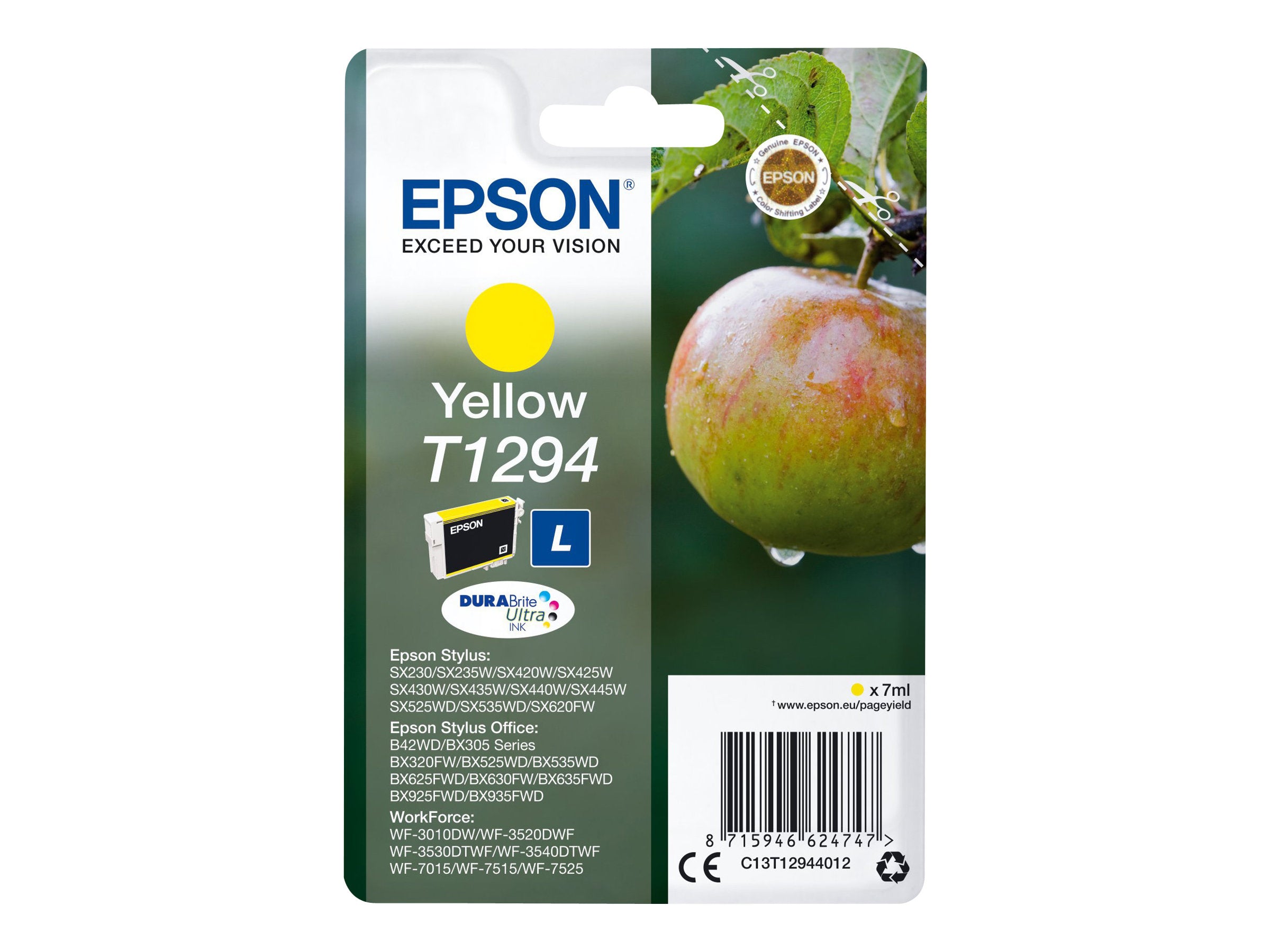 EPSON T1294 Tintenpatrone Gelb Vorderansicht
