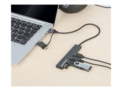 MANHATTAN 4-Port USB 3.0 Typ-C/-A Hub Vorderansicht