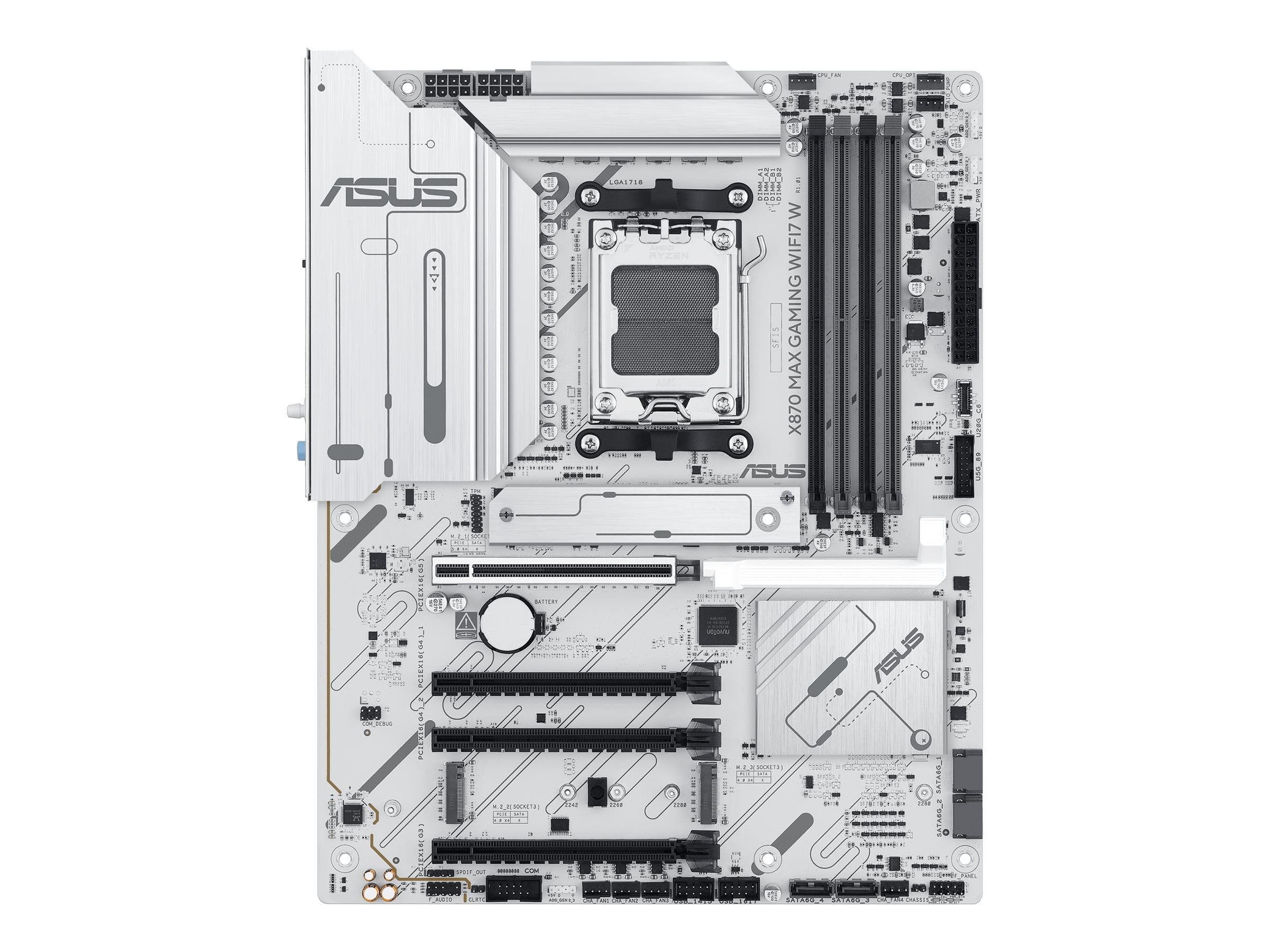 ASUS X870 MAX GAMING WIFI7 W Motherboard Vorderansicht
