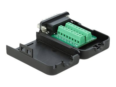DELOCK Sub-D15 Stecker zu Terminalblock Adapter mit Gehäuse