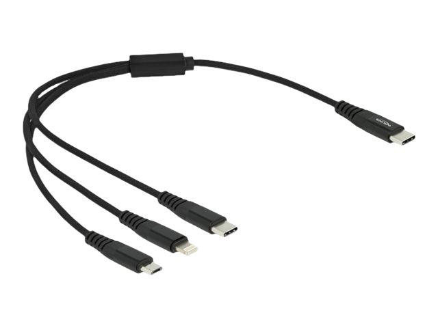 DELOCK USB Ladekabel 3 in 1 Vorderansicht
