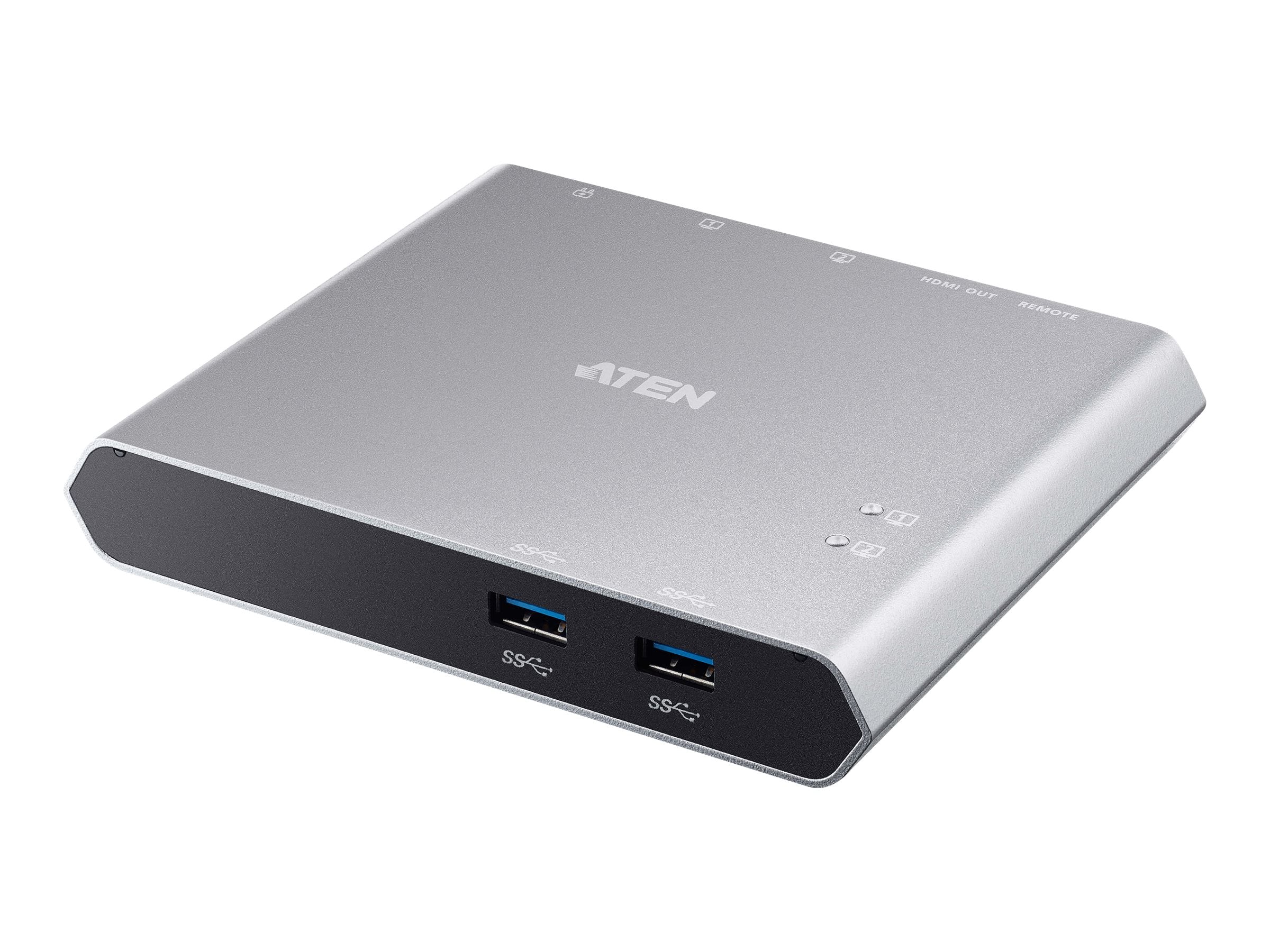 ATEN US3310 2-Port USB-C Gen1 Dock Switch Vorderansicht