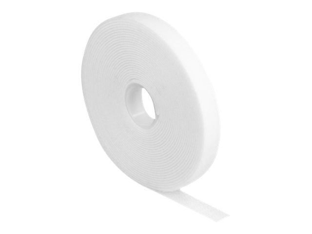 DELOCK Klettband auf Rolle L 5m x B 13mm weiss - Vorderansicht