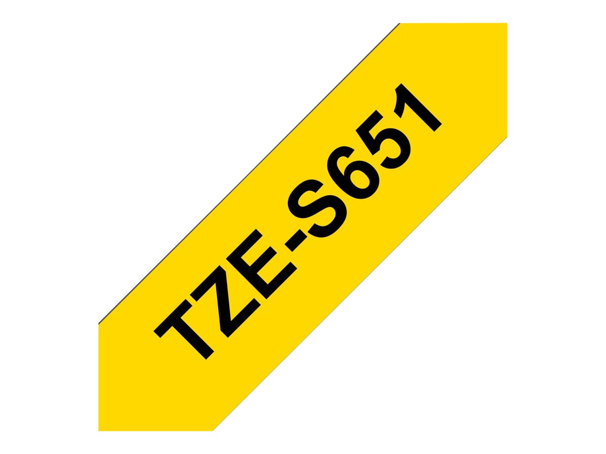 BROTHER P-Touch TZE-S651 schwarz auf gelb Schriftband Verpackung