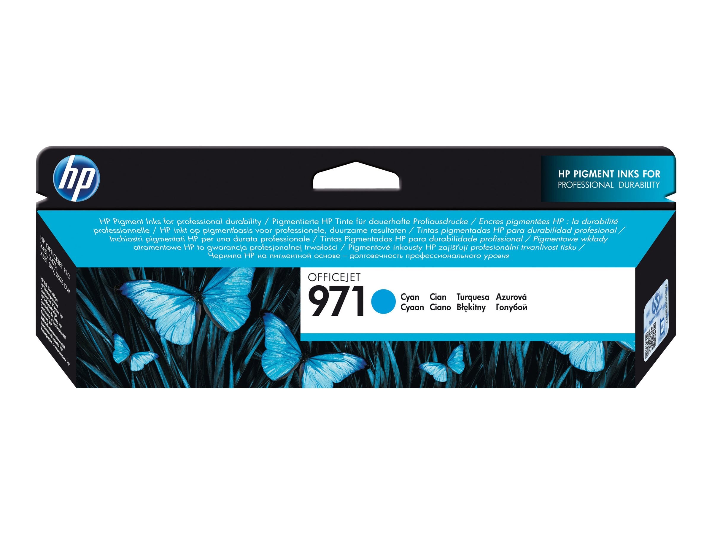 HP 971 Original Tinte cyan Verpackung