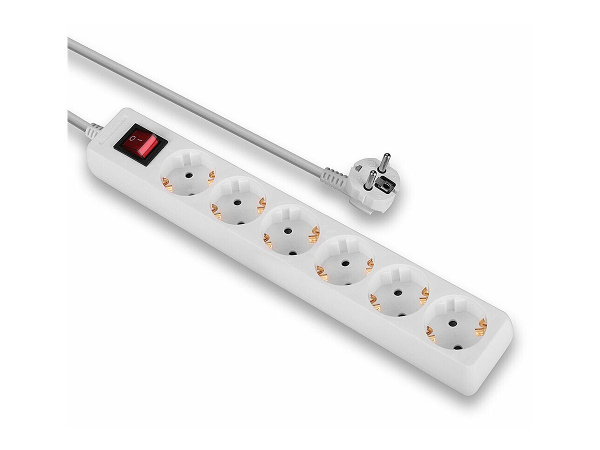 LINDY 6-fach Schuko Steckdosenleiste mit Schalter - Verpackung