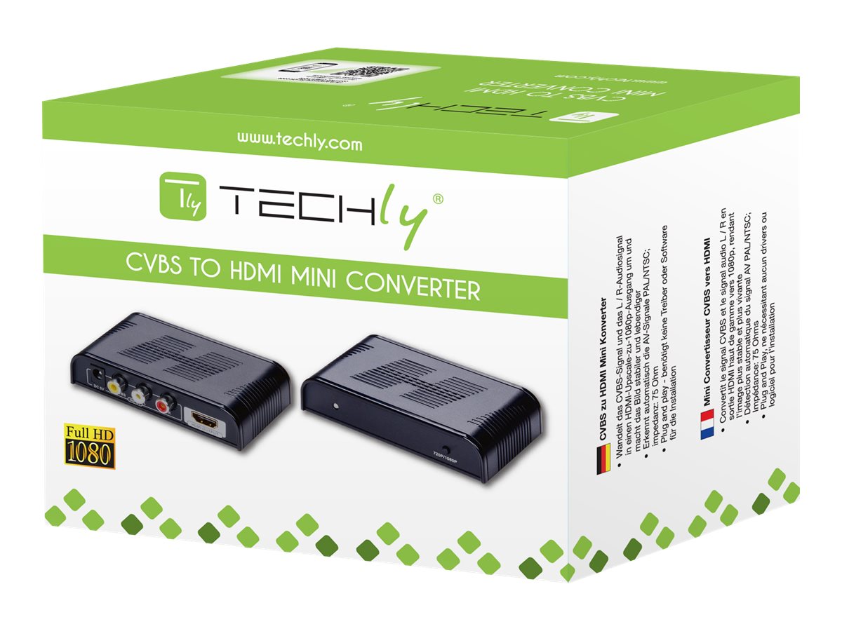 TECHLY Composite/SVideo/Audio zu HDMI Konverter Vorderansicht