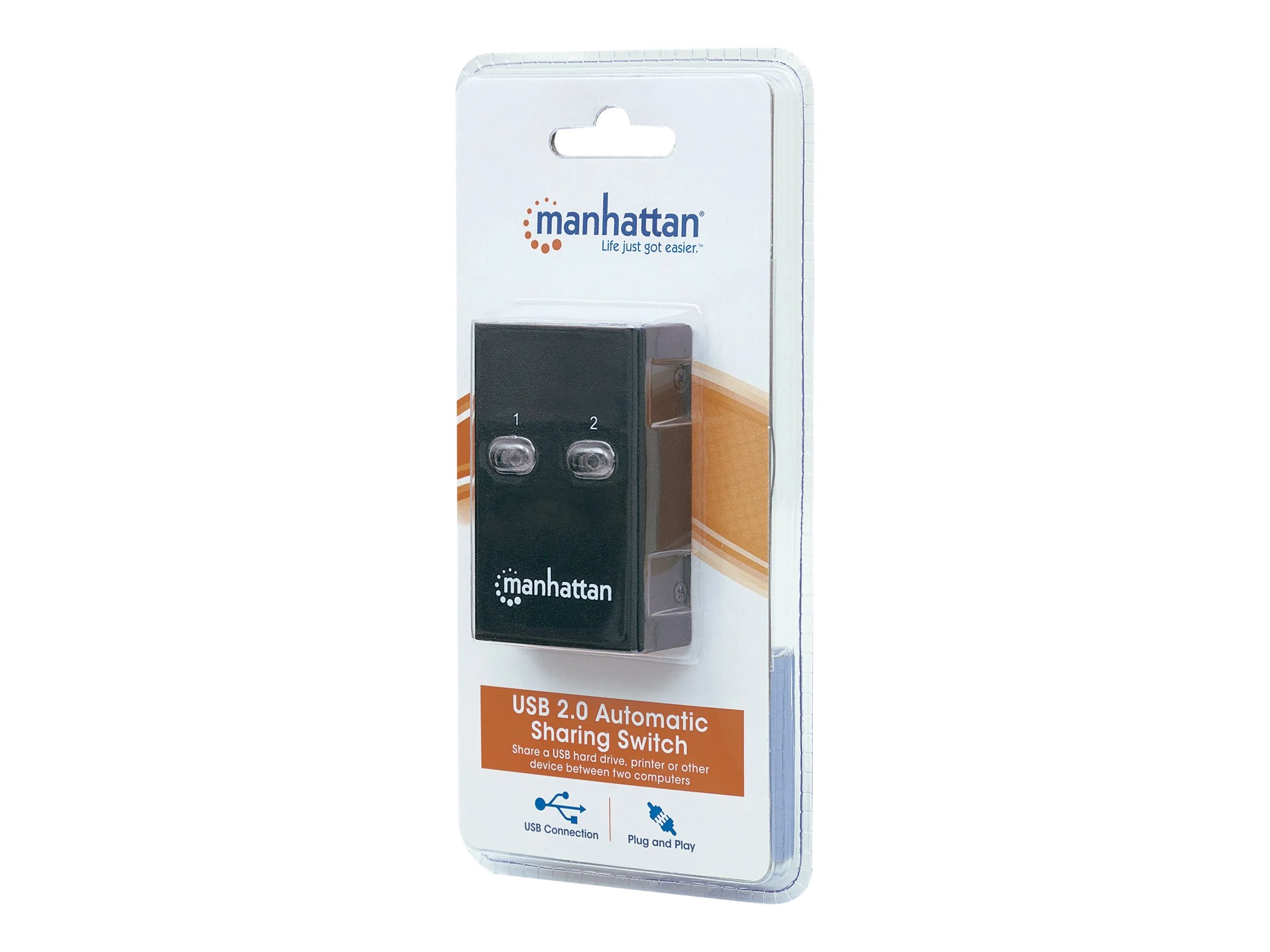 MANHATTAN 2-Port USB 2.0-Umschalter Vorderansicht