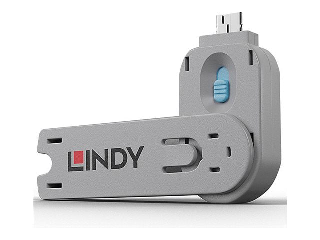 LINDY Schlüssel USB Port Schloss blau - Detailansicht