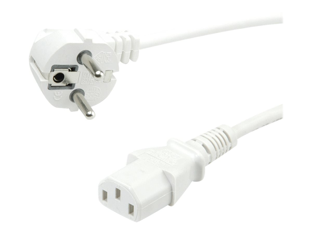 VALUE Netzkabel gerade IEC-Buchse weiss 1,8m - Verpackung