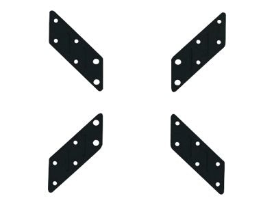 TECHLY Universal VESA Adapter 200x200mm bis 400x400mm Schwarz - Vorderansicht