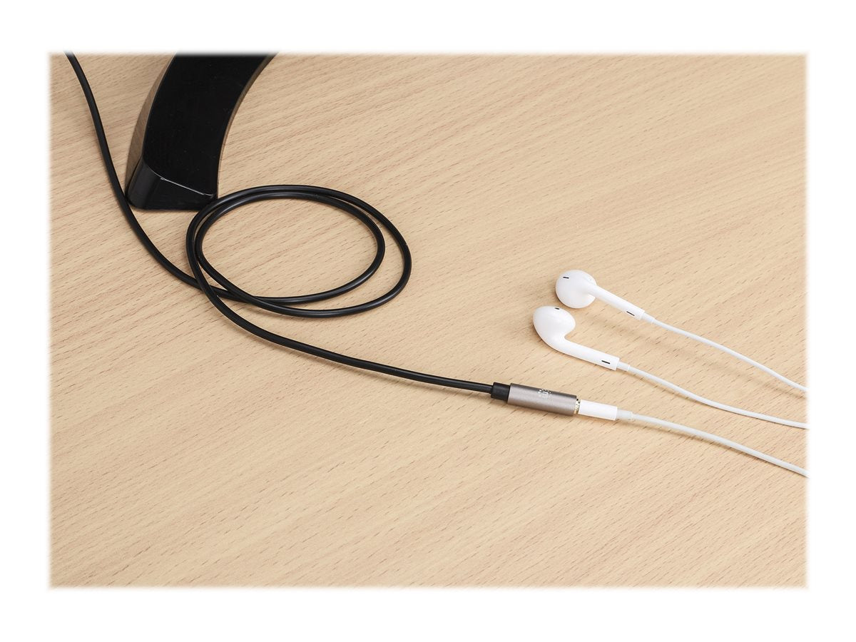 MANHATTAN Audio-Verlängerungskabel Aux 3,5mm Klinke Stecker auf Buchse 3m - Vorderansicht
