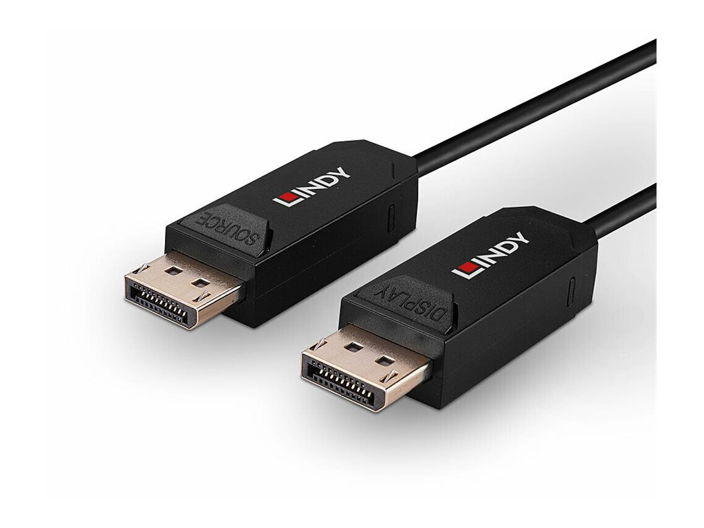 LINDY 50m Fibre Optic Hybrid DP 2.0 UHBR10 Kabel - Anschlussansicht