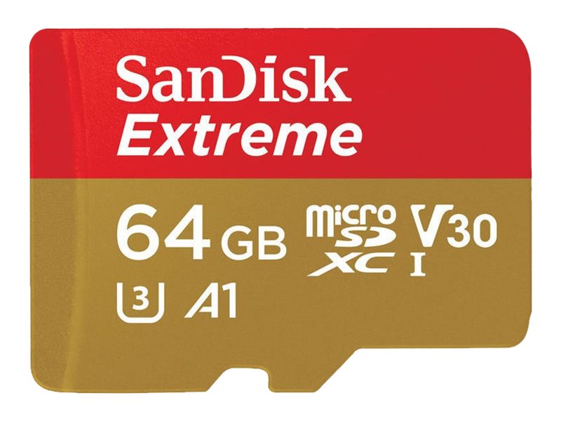 REALWEAR Micro SD Card 64GB SanDisk Extreme Vorderansicht