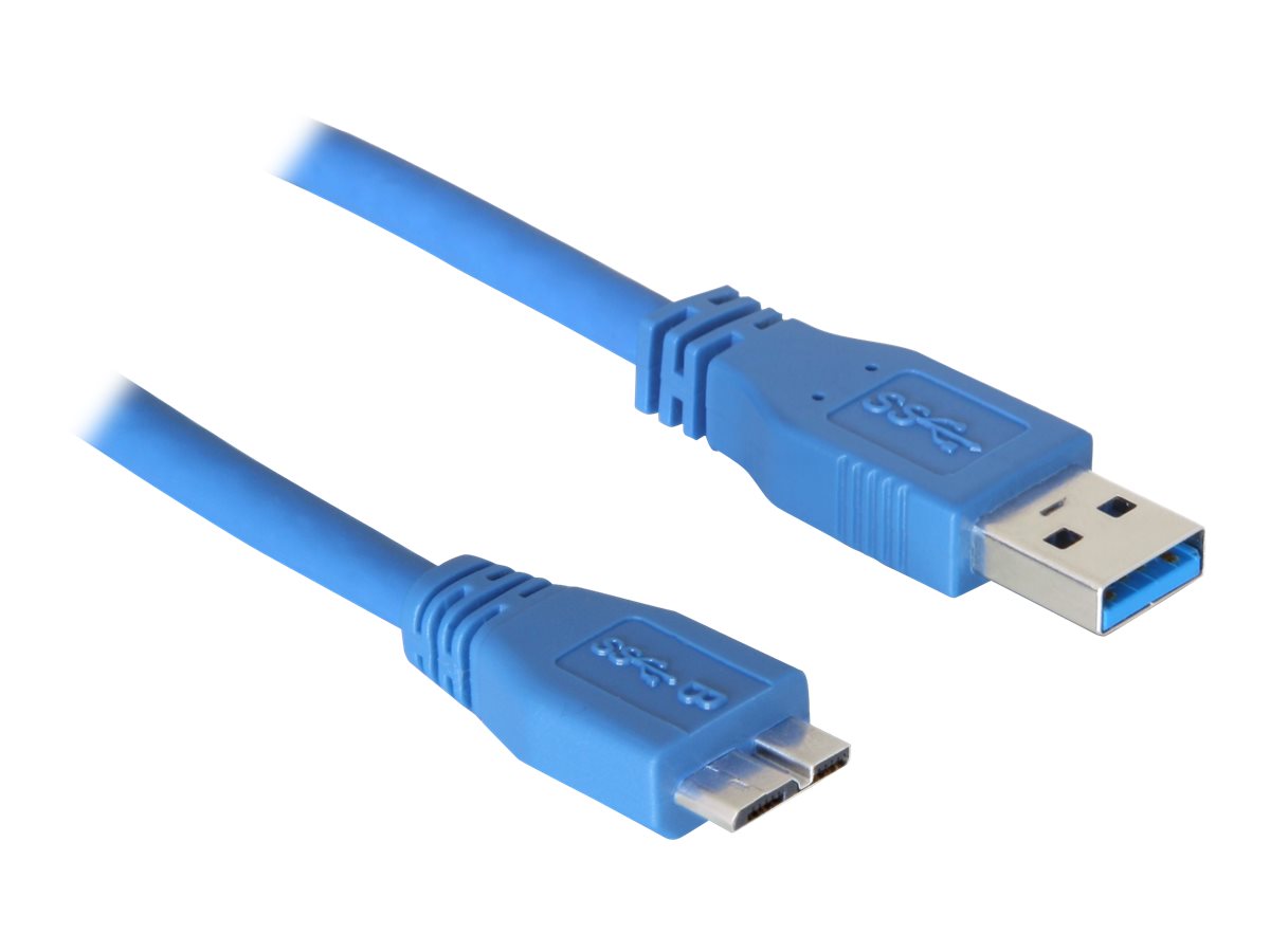 DELOCK Kabel USB 3.0 A Stecker > Micro B Stecker 5 m - Vorderansicht