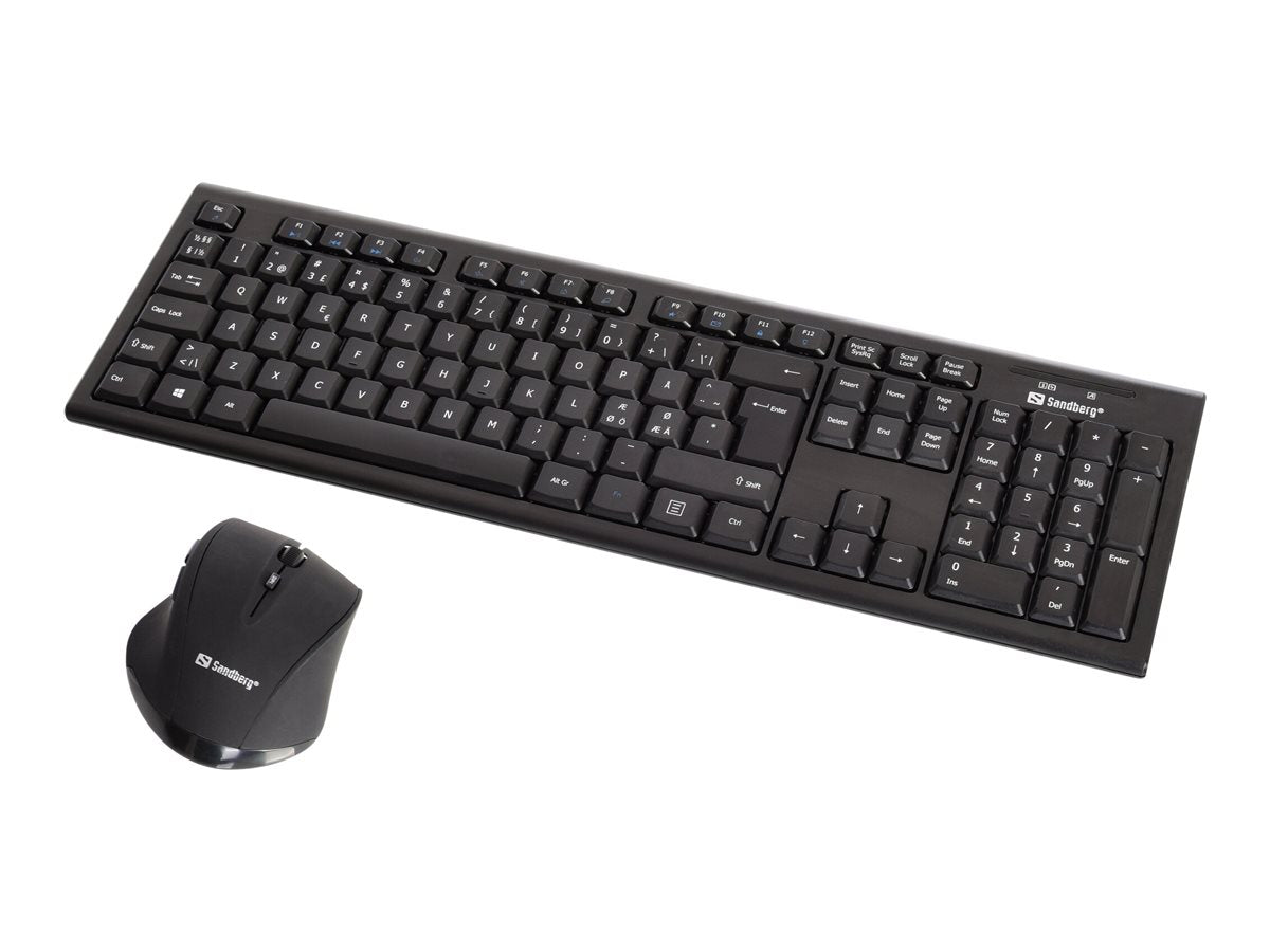 SANDBERG Wireless Office Desktop Set Nord schwarz - Vorderansicht