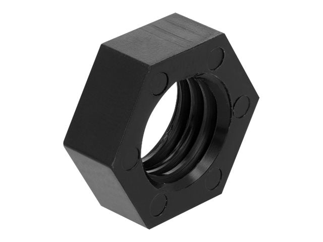 NAVILOCK GNSS Mutter Nylon 15,875mm 5/8-11 UNC schwarz - Vorderansicht