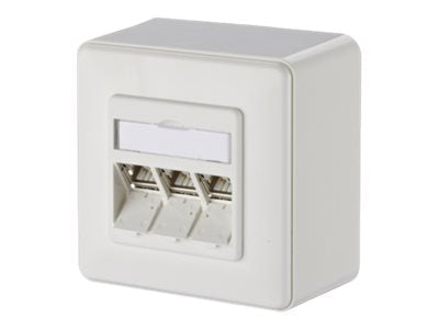 METZ CONNECT C6Amodul 3 Port 270 M AP reinweiss - Vorderansicht